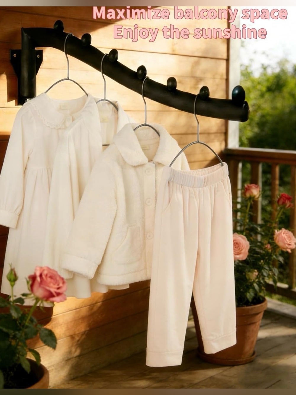 Wall Mounted Swivel Clothes Racks - Picture 3 of 11
